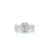 18kt White Gold Diamond Halo Engagement Ring 1.05ct tw