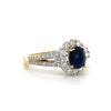 14kt Yellow Gold Treated Sapphire and Diamond Fashion Ring