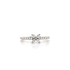 14kt White Gold Diamond Clover Ring