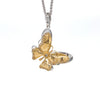 14kt White and Yellow Gold Butterfly Pendant