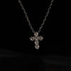 14kt White Gold Diamond Cross Pendant and Chain