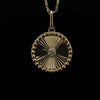 14kt Yellow Gold & Diamond Fluted Medallion (Pendant Only)