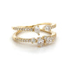 14kt Yellow Gold Double Stack Diamond Fashion Ring