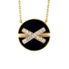 18kt Yellow Gold Diamond Crisscross Pendant