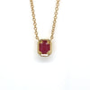 14kt Yellow Gold Ruby Pendant with Chain