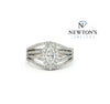 14kt White Gold Marquise Diamond Halo Ring