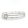 18kt White Gold Diamond Couture "Duo" Bangle Bracelet