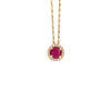 14kt Yellow Gold Ruby and Diamond Pendant