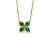 14kt Yellow Gold Emerald Pendant with Chain