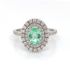 18kt White Gold Paraiba and Diamond Ring