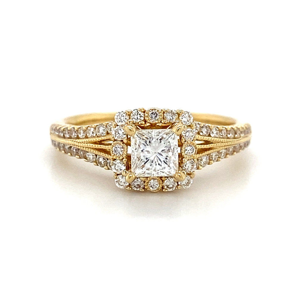 14kt Yellow Gold Diamond Engagement Ring