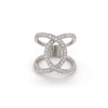 14kt White Gold Diamond Interlock Fashion Ring