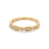 14kt Yellow Gold Diamond Milgrain Stackable Band