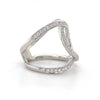 14kt White Gold Diamond Interlock Fashion Ring