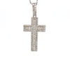 14kt White Gold Diamond Pave Cross Pendant