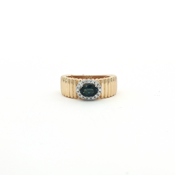 14kt Yellow & White Gold Sapphire and Diamond Ring