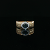 14kt Yellow & White Gold Sapphire and Diamond Ring