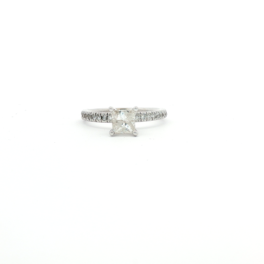14kt White Gold Princess Cut Diamond Engagement Ring