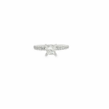 14kt White Gold Princess Cut Diamond Engagement Ring