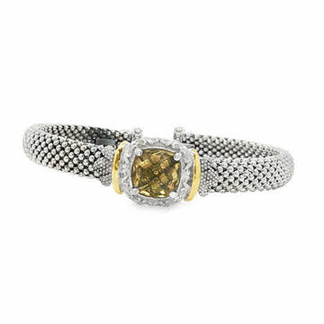 Sterling Silver & 18kt Yellow Gold Lemon Quartz Bracelet