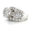 Estate 14kt White Gold Diamond Illusion Ring (3.50ct)