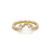 14kt Yellow Gold & Diamond Asymmetrical Contour Ring