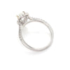 14kt White Gold Pear Diamond Halo Engagement Ring