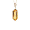 14kt Yellow Gold Citrine & Diamond Pendant Necklace