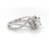 14kt White Gold Halo Diamond Engagement Ring (0.71ctr)