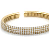 14kt Yellow Gold Diamond 4 Row Bangle (7.90ct)