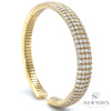 14kt Yellow Gold Diamond 4 Row Bangle (7.90ct)