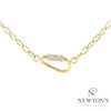 18kt Yellow Gold Diamond Carabiner Chain Necklace (0.75ct)