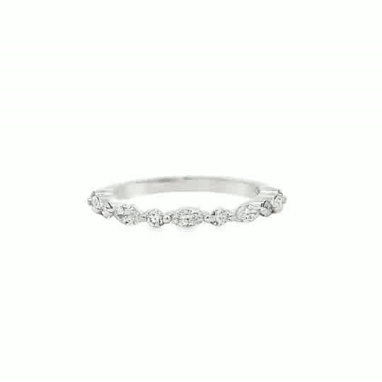 14kt White Gold Diamond Band
