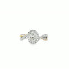 14kt Two-Tone Gold Oval Diamond Halo Engagement Ring