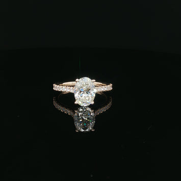 14kt Yellow Gold Oval Diamond Engagement Ring