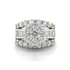 Estate 14kt White Gold Diamond Illusion Ring (3.50ct)