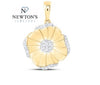 10kt Yellow Gold Floral Diamond Pendant Only