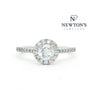 14kt White Gold Diamond Halo Engagement Ring