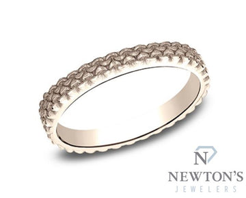 14kt Rose Gold Textured Stackable Band