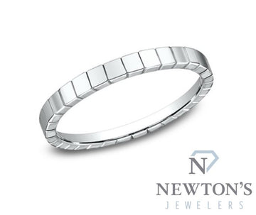 14kt White Gold Disco Stackable Ring