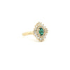 14kt Yellow Gold Emerald & Diamond Starburst Ring