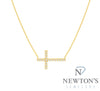 14kt Yellow Gold Diamond Cross Necklace (0.16ct)