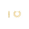 14kt Yellow Gold Spike Huggie Earrings