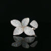 18kt White Gold Diamond Floral Statement Ring