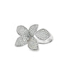 18kt White Gold Diamond Floral Statement Ring