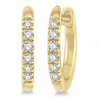 10kt Yellow Gold Diamond Hoop Huggies