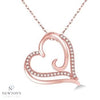 10kt Rose Gold Heart Pendant with Chain