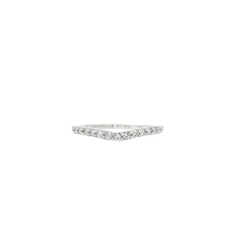 14kt White Gold Estate Diamond Chevron Band