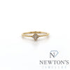 14kt Yellow Gold Dainty Diamond Ring