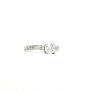 14kt White Gold Round Diamond Engagement Ring